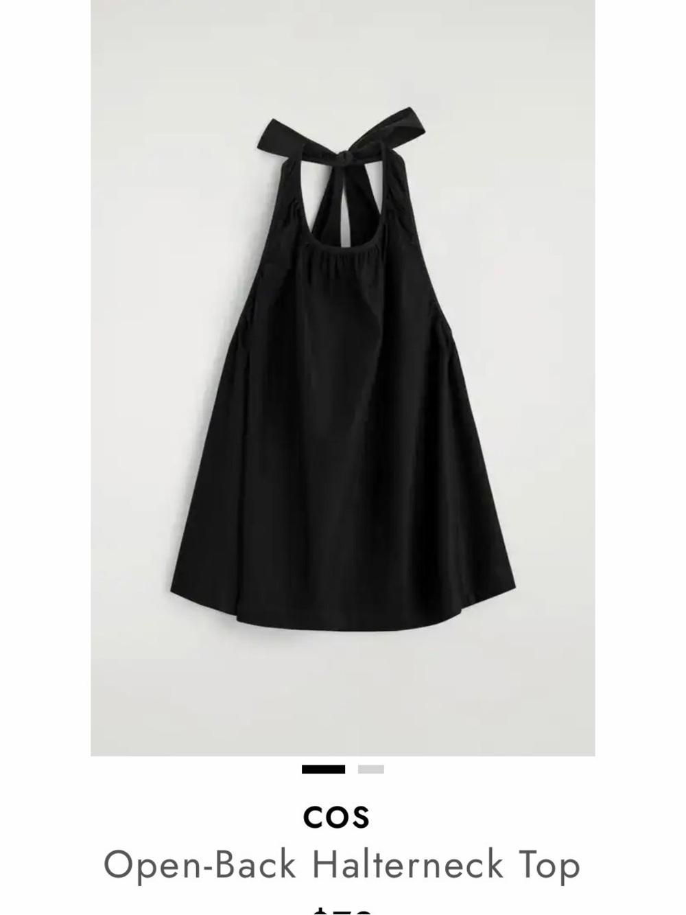 COS Black Tie-Back Halter Tank